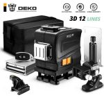   DEKO LL12-GTD - 12 Lines 3D (3x360°) Green light Laser Level (Floor) with Remote Control