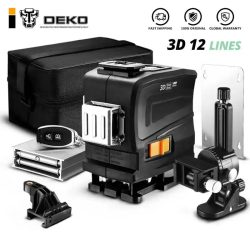 DEKO LL12-GTD - 12 Lines 3D (3x360°) Green light Laser Level (Floor) with Remote Control