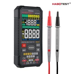 Habotest HT127B - digitális multiméter: smart funkció, AC/DC áram, AC/DC feszültség, TRMS, 600 V, kapacitás, NCV stb.