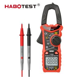 Habotest 206D -  Digital Multimeter Clamp Meter: 600 V, 6000 Counts, True RMS, DC/AC Current, 600V, NCV etc.