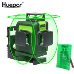   Huepar 903CG - 12 lines, 3D (3x360°) Green Laser Level, Li-ion Battery, Osram laser