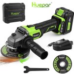   Huepar AG10BL-1200 - angle grinder: brushless,  115 mm, 20 V, 5 Ah battery