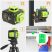 Huepar B03CG - 12 lines, 3D (3x360°) Green Laser Level, Li-ion Battery & Hard Carry Case included