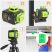 Huepar B03CG - 12 lines, 3D (3x360°) green laser level, Li-ion battery & hard carry case included