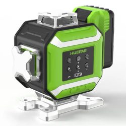 Huepar DP04CG-BT - 16 vonalas, 4D (4x360°) zöld lézer szintező: elektromotoros szintezés, kettős lejtő funkció, bluetooth