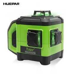 Huepar DT03G - Self-Leveling 3D Green Beam Laser Level, Dual Slope Function, with detector