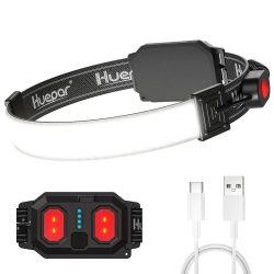 Huepar HL01 - headlamp: 500 lumen, 1200 mAh Li-ion battery