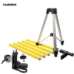 Huepar LP36M - laser mounting pole: telescopic with tripod and magnetic bracket, 3.7 m