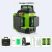 Huepar LS03CG - 12 lines, 3D (3x360°) green beam laser level with two pieces Li-ion battery.