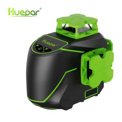 Huepar Laser Level Green Beam 4X360 4D with Pulse Mode Triple Power Supply