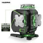   Huepar S04CG - 16 vonalas, 4D (4x360°) zöld lézer szintező Bluetooth-tal, LCD kijelzővel