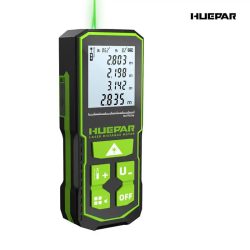 Huepar S120-G - distance meter: green laser, 120 m, protractor, Pythagoras measurements, battery Huepar S120-G - distance meter: green laser, 120 m, protractor, Pythagoras measurements, battery