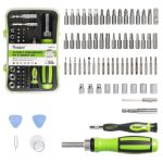   Huepar SD65 - 65 in 1 Precision Screwdriver Ratchet Set Includes Slotted/Phillips/Torx and More Bits, Repair Tool Kit