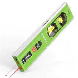 Huepar VJ10 - többfunkciós vízmérték: mágneses, 23 cm, lézeres távolságmérés, jelölőlézer