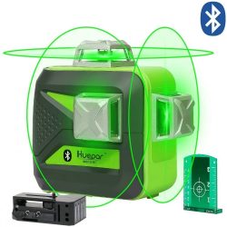  Huepar 603CG-BT - 12 lines, 3D (3x360°)  Green Beam Laser Level with Bluetooth Connectivity