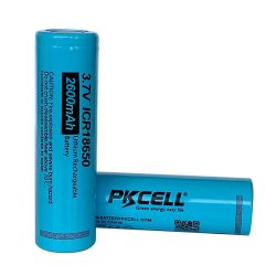 PKCELL ICR18650 akkumulátor - 2600 mAh, 5A, nem védett, lapos