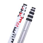 Vevor szintezőléc - 5 m, teleszkópos, tartozék libella