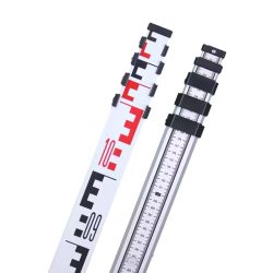 Vevor szintezőléc - 5 m, teleszkópos, tartozék libella