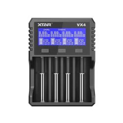 XTAR VX4 Set - akkumulátor töltő: Li-ion, Ni-MH, LiFeP04 akkumulátorokhoz, tartozék PD adapter.