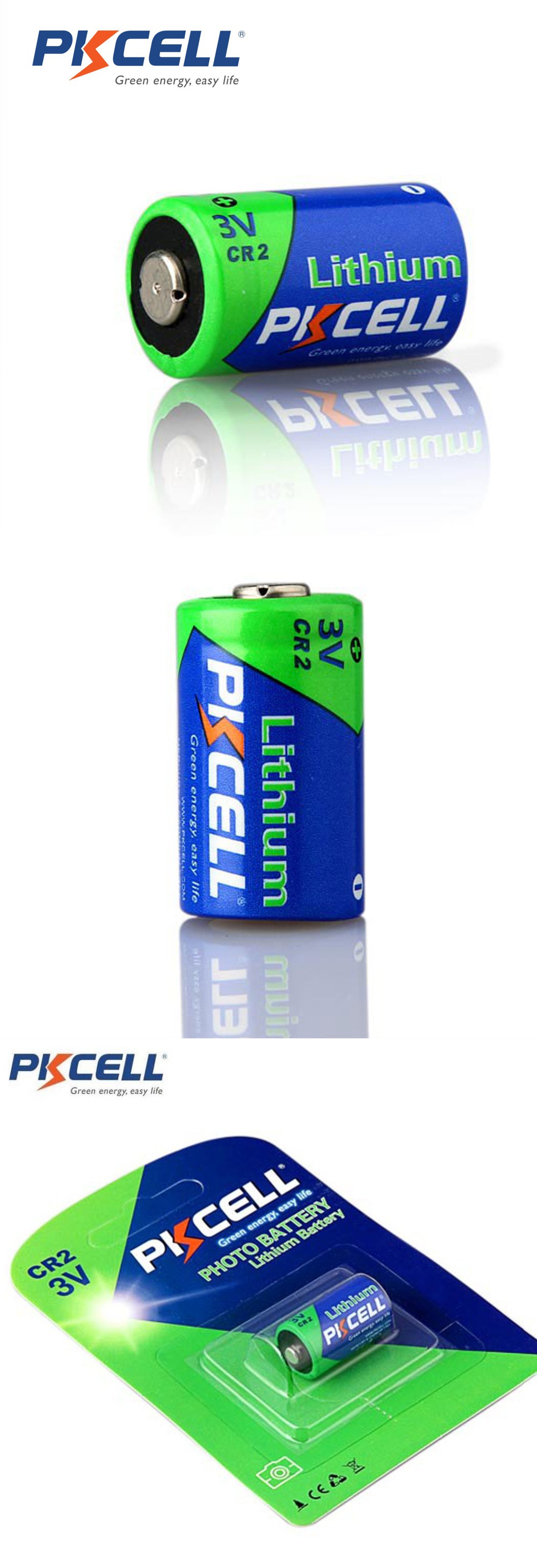 PK Cell CR2 3v 850mAh Lithium Battery (1pc)