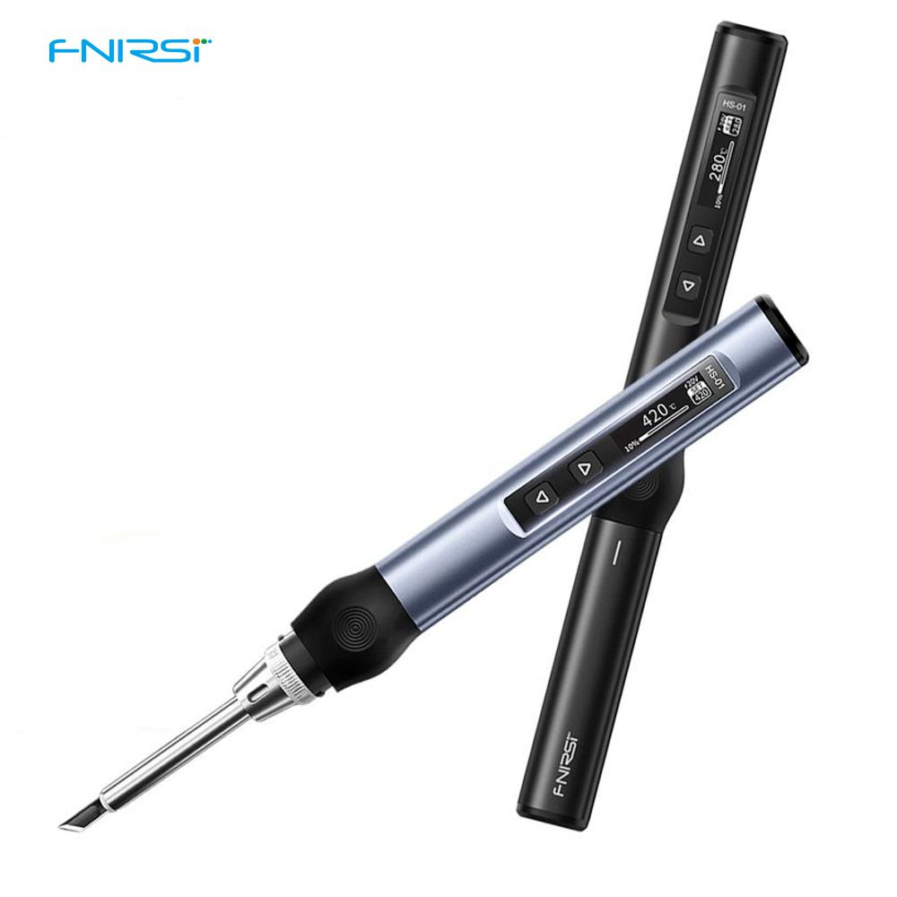 FNIRSI HS-01 - smart forrasztópáka alapkészlet: kompakt méret, gyors melegítés, szabályozható hőmérséklet, OLED kijelző
